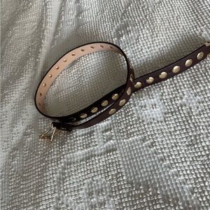 Brown Studded Leather Belt